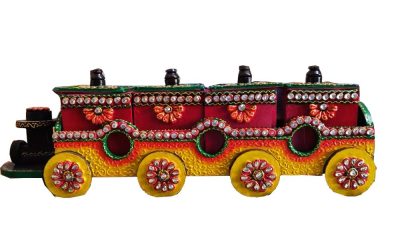 Handcrafted Wooden Toy Train: A Celebration of Indian Art, Tradition, and Festive Decor
