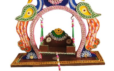 Elegant Peacock Jhula for Laddu Gopal – A Royal Touch for Your Home Temple