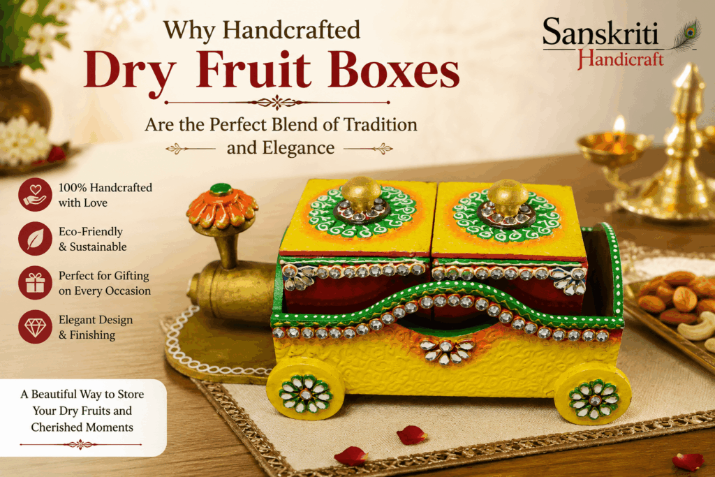 Handcrafted Wooden Train-Shaped Dry Fruit Box: The Perfect Blend of Indian Tradition, Art, and Elegant Gifting Train Shape Dry Fruit Box