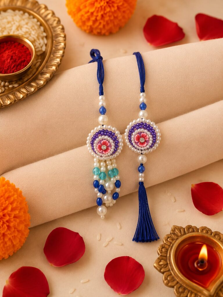 fancy blue rakhi