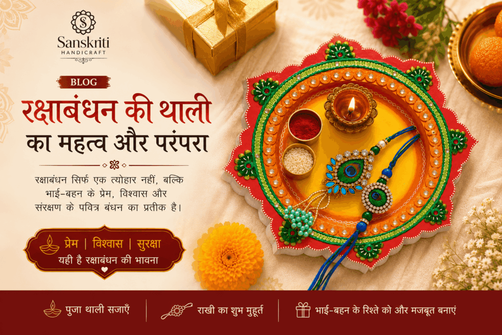 रक्षाबंधन पूजा थाली का महत्व, सजावट और शुभ परंपराएँ Pooja rakhi thali set
