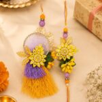yellow fancy rakhi